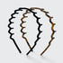 2 Piece Zig Zag Headbands - Black and Tortoise