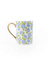 Gold Handle Hydrangea Mug