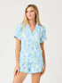 Women's Charlotte Satin Shorts Set | Summerfair Blue