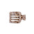 Small Round Flat Hair Clip - Blonde Tortoise