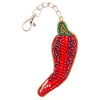 Beaded Chili Pepper Bag Charm