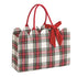 White Tartan Scallop Tote