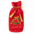 Embroidered Velvet Wine Bag- Wreath