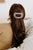 Large Blonde Tortoise Flat Round Clip