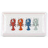Crawfish Season Rectangle Platter White/Red/Royal 12x6.5