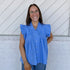 Gathered In Grace Top in Blue