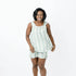 Hydrangea Stripe Ruffle Cami Short Set