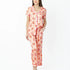 Lobster Stripe Short Sleeve Crop Pant Set
