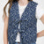 Floral Front Tie Quilted Vest