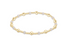Classic Gold Sincerity Pattern 4mm Bead Bracelet Pearl