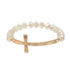 Ivory Cross Beaded Bracelet