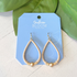 Wrapped Teardrop Earrings Taupe