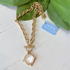 Belle Toggle Necklace Cream