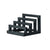 Black Metal Stand With Three Sections