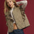 Leopard Quilted Ruffle Vest 