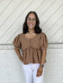 Camel Olivia Ruffle Blouse