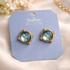 Belle Stud Earrings Teal