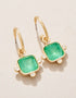 Chateau Convertible Hoop Earrings In Gold - Ocean Green