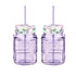 Claro Purple Mason Jar - Set of Two