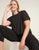 Black Downtime Crop Tee