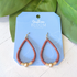 Wrapped Teardrop Earrings Brown