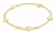 egirl Signature Cross Small Gold Pattern 2mm Bead Bracelet - Gold 