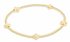 egirl Signature Cross Small Gold Pattern 2mm Bead Bracelet - Gold