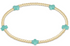 egirl Signature Cross Small Gold Pattern 2mm Bead Bracelet - Mint