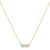 14kt gold and diamond significance bar necklace - four