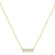 14kt gold and diamond significance bar necklace - five
