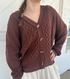 Enchanted Cable Knit Cardigan - Brown