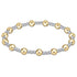 Classic Sincerity Pattern 5mm Bead Bracelet- Mixed Metal