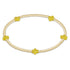 egirl Signature Cross Small Gold Pattern 2mm Bead Bracelet - Canary