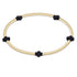 egirl Signature Cross Small Gold Pattern 2mm Bead Bracelet - Navy
