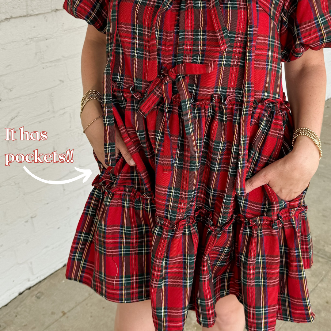 christmas dresses plaid Plaid Christmas Dress