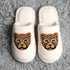 Cheetah Pattern Embroidered Luxury Soft Slippers