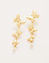 Butterfly Dangle Earrings Gold