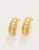 Gold Dappled Hoop Earrings 