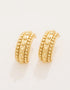 Gold Dappled Hoop Earrings