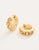 Manor Gem Hoop Earrings Bronze Gold