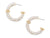 Pearl Embellished Hoop With Gold Spacer Accents Earrings