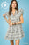 Saffron Flutter Sleeve Mini Dress 