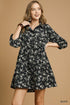 Renee Corduroy Midi Dress - Black