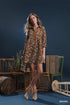 Renee Corduroy Midi Dress - Brown
