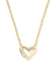 Emery Heart Gold Short Pendant Necklace in Gold
