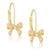 Pink Bow Drop Earrings