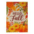 Fall Floral Bloom Burlap Flag Garden