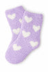 Lavender/Coconut Heart Cozy Socks