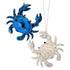 4" Mercury Glass Blue Crab Ornament