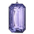 9" Acrylic Emerald Cut Purple Precious Gem